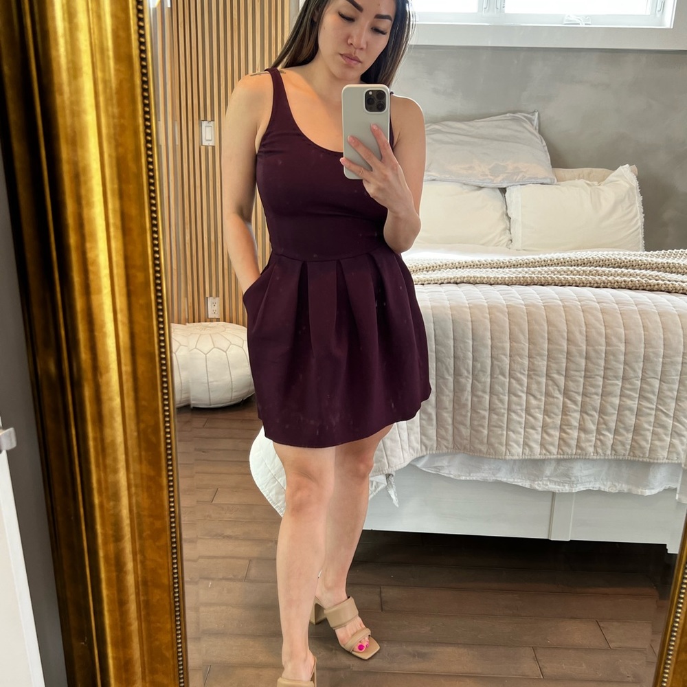 Wilfred plum sleeveless dress